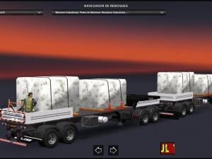 Мод Прицеп Double Articulated trailer to traffic and cargo v3.2 для Euro Truck Simulator 2 (v1.28.x)