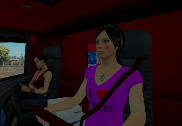 Мод Driver woman версия 1.0 для Euro Truck Simulator 2 (v1.28.x, - 1.31.x)