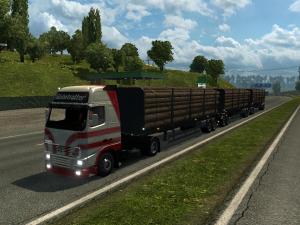 Мод Двойные прицепы для карты Российские просторы v1.0 для Euro Truck Simulator 2 (v1.28.x)