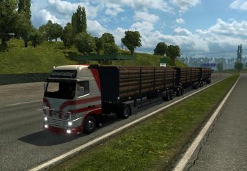 Мод Двойные прицепы для карты Российские просторы v1.1 для Euro Truck Simulator 2 (v1.28.x, 1.30.x)