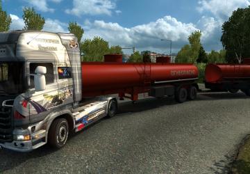 Мод Двойные прицепы для карты Российские просторы v28.09.18 для Euro Truck Simulator 2 (v1.32.x, 1.33.x)