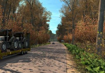 Мод Early Autumn Weather Mod версия 5.5 для Euro Truck Simulator 2 (v1.32.x)