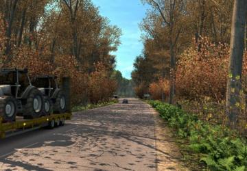 Мод Early Autumn Weather Mod версия 5.7 для Euro Truck Simulator 2 (v1.33.x)
