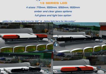 Мод Ecco beacon bars add-on for: «Kelsa lightbar» v1.1 для Euro Truck Simulator 2 (v1.32.x)