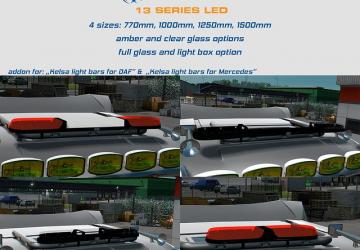 Мод Ecco beacon bars add-on for: «Kelsa lightbar» v1.2 для Euro Truck Simulator 2 (v1.35.x, 1.36.x)