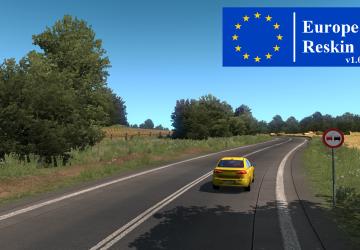 Мод Europe Reskin версия 1.0 для Euro Truck Simulator 2 (v1.36.x, - 1.40.x)