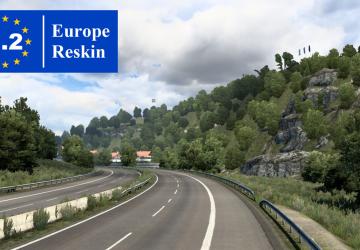 Мод Europe Reskin версия 1.2 для Euro Truck Simulator 2 (v1.42.x)