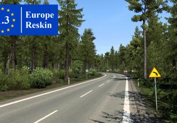 Мод Europe Reskin версия 1.3 для Euro Truck Simulator 2 (v1.43.x)