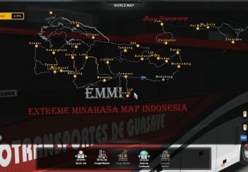 Extreme Minahasa Map Indonesia версия 3.0 для Euro Truck Simulator 2 (v1.31.x, - 1.41.x)