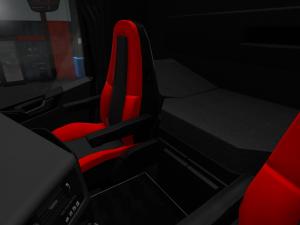 Мод Интерьер Volvo FH16 2012 Black Red Mod версия 1.3 для Euro Truck Simulator 2 (v1.28.x)