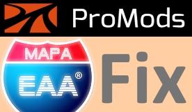 Фикс соединения карт ProMods и ЕАА версия 1.0 для Euro Truck Simulator 2 (v1.26.x)