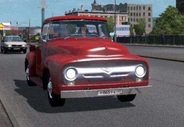 Мод Ford F-100 Custom Cab 1956 версия 1.0 для Euro Truck Simulator 2 (v1.35.x, 1.36.x)