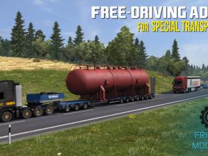Мод Free-Driving Addon for Special Transport DLC v1.0 для Euro Truck Simulator 2 (v1.30.x)