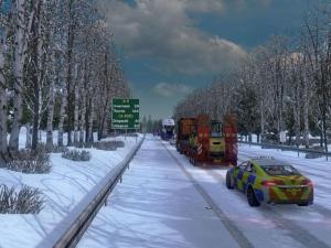 Мод Frosty Winter Weather Mod версия 6.5 для Euro Truck Simulator 2 (v1.30.x)