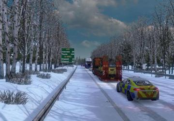 Мод Frosty Winter Weather Mod версия 6.8 для Euro Truck Simulator 2 (v1.32.x)