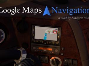 Мод Google Maps Navigation версия 1.0 для Euro Truck Simulator 2 (v1.28.x, - 1.31.x)