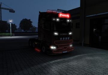 Мод Grilland Lightbox Pack for Scania S 2016 версия 1.0 для Euro Truck Simulator 2 (v1.45.x, 1.46.x)