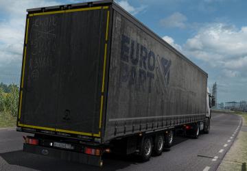Мод Грязный скин «EuroPart» версия 1.0 для Euro Truck Simulator 2 (v1.38.x, - 1.40.x)