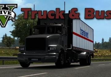 Мод GTA V Truck & Bus Traffic Pack версия 2.1 для Euro Truck Simulator 2 (v1.44.x, 1.45.x)