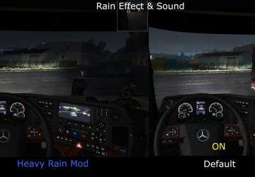 Мод Realistic Rain версия 1.0 для Euro Truck Simulator 2 (v1.33.x, - 1.35.x)