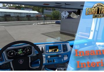 Мод Insanux Scania 2016 Interior версия 1.0.6 для Euro Truck Simulator 2 (v1.44.x, 1.45.x)