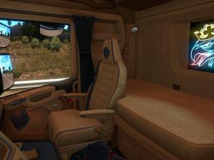 Мод Интерьер для Scania R и S (Brown) версия 1.0 для Euro Truck Simulator 2 (v1.30.x)
