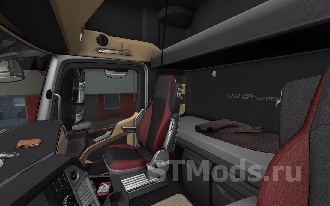 Интерьер mercedes actros mp4 для euro truck simulator 2