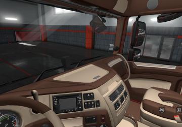 Мод Интерьер «Lux» для грузовика DAF Euro 6 версия 1.0 для Euro Truck Simulator 2 (v1.31.x, - 1.34.x)