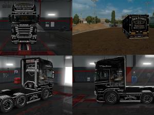 Мод Jack Daniels Combo Skin Pack for Scania RS RJL v5.5 для Euro Truck Simulator 2 (v1.30.x)