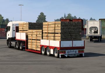 Мод JS Well-Trailer Flatbed версия 3.0 для Euro Truck Simulator 2 (v1.55.x)