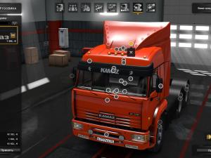 Мод КамАЗ-6460 версия 1.5 для Euro Truck Simulator 2 (v1.27, - 1.30.x)