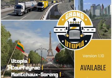 Карту Карта «Grand Utopia» версия 1.10 для Euro Truck Simulator 2 (v1.39.x)