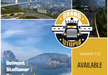 Карту Карта «Grand Utopia» версия 1.12 для Euro Truck Simulator 2 (v1.42.x)