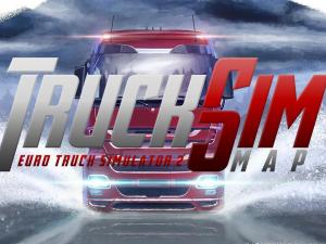 Карту Карта «TruckSim Map» версия 6.6 для Euro Truck Simulator 2 (v1.27.x)