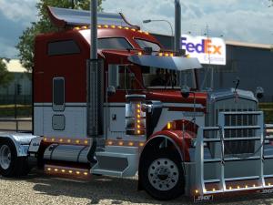 Мод Kenworth W900 версия 2.0 для Euro Truck Simulator 2 (v1.22.х, - 1.30.x)