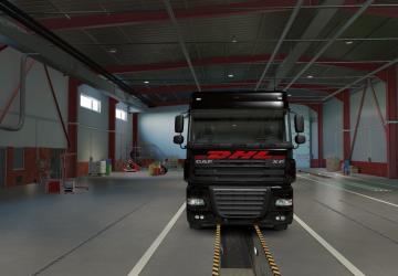 Мод Комбо скин DHL для DAF 105 и прицепа версия 1.0 для Euro Truck Simulator 2 (v1.36.x, 1.37.x)