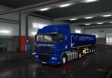 Мод Комбо-скин Lagrange Group для DAF XF 105 и прицепа Wielton v1.0 для Euro Truck Simulator 2 (v1.35.x, 1.36.x)