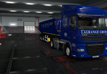 Мод Комбо-скин Lagrange Group для DAF XF 105 и прицепа Wielton v1.0 для Euro Truck Simulator 2 (v1.35.x, 1.36.x)