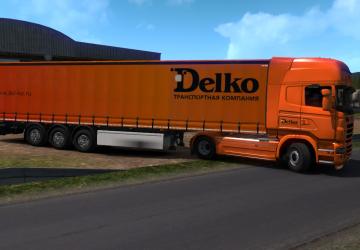 Мод Комбо скин пак «Delko» для Scania R 2009 версия 2.0 для Euro Truck Simulator 2 (v1.32.x, 1.33.x)