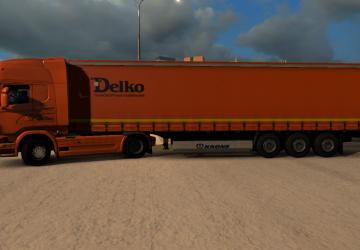 Мод Комбо скин пак «Delko» для Scania R 2009 версия 1.0 для Euro Truck Simulator 2 (v1.28.x, 1.30.x)