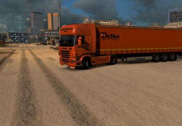 Мод Комбо скин пак «Delko» для Scania R 2009 версия 1.0 для Euro Truck Simulator 2 (v1.28.x, 1.30.x)