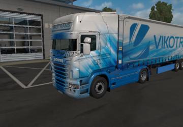 Мод Комбо скин пак Vikotrans для Scania RS RJL v2.0 для Euro Truck Simulator 2 (v1.34.x)