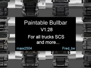 Мод Крашенный кенгурятник версия 1.0 для Euro Truck Simulator 2 (v1.27.х, 1.28.x)