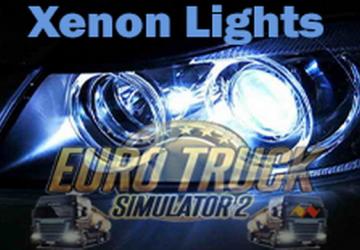 Мод Ксеноновые фары версия 1.2 для Euro Truck Simulator 2 (v1.41.x, 1.42.x)