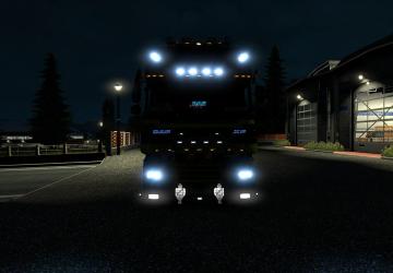 Мод Ксеноновый свет фар для грузовиков версия 1.1 для Euro Truck Simulator 2 (v1.34.x)