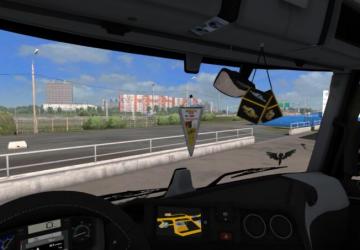 Мод Кубики + Вымпел версия 1.0 для Euro Truck Simulator 2 (v1.35.x, 1.36.x)