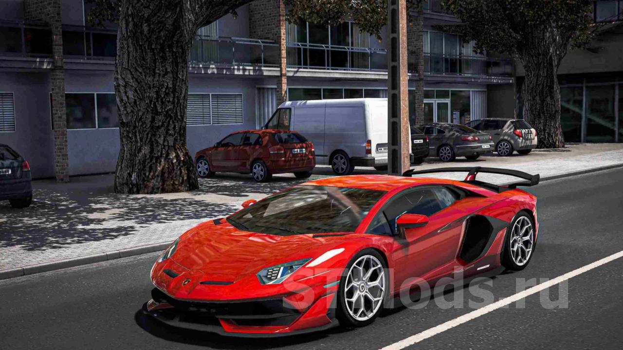 Скачать мод Lamborghini Aventador SVJ 2018 версия 1.8 для Euro Truck  Simulator 2 (v1.49.x)