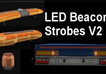 Мод LED Beacon / Strobes версия 2.0 для Euro Truck Simulator 2 (v1.32.x, 1.33.x)