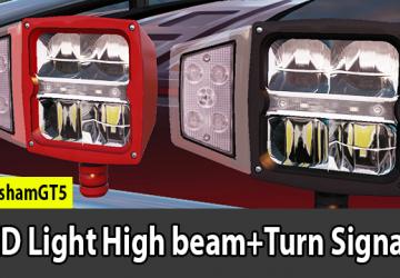 Мод LED Light High beam+Turn Signals версия 1.0 для Euro Truck Simulator 2 (v1.46.x)