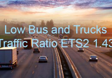 Мод Low Bus and Trucks Traffic Ratio версия 1.0 для Euro Truck Simulator 2 (v1.43.x)